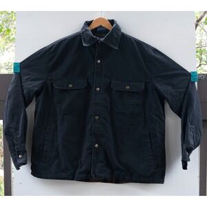 Bay Fashion Active Wear Men's Plaid Flannel Lined‎ Heavy Black Jacket Size XL